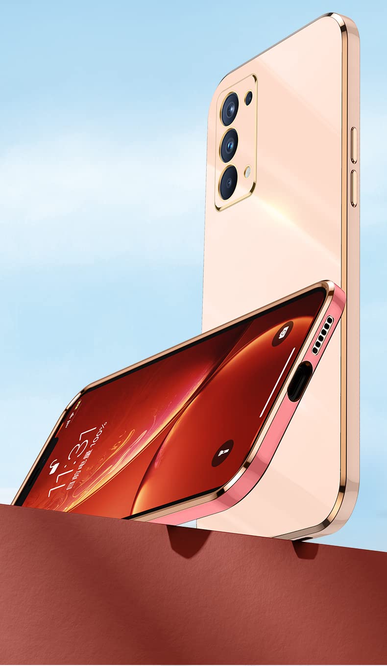 Custodia DESSEN Per OPPO Find X3 Lite: Cover Sottile In Silicone TPU Con Bordi Placcati Eleganti, Protezione Antiurto Antigraffio, Nero
