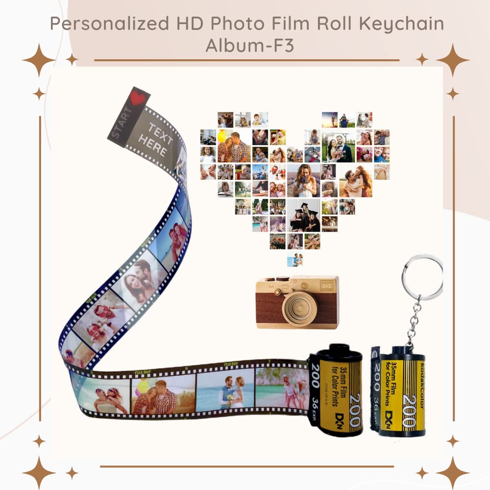 Portachiavi personalizzato del rotolo del film della foto, regalo su misura della catena chiave dell'immagine