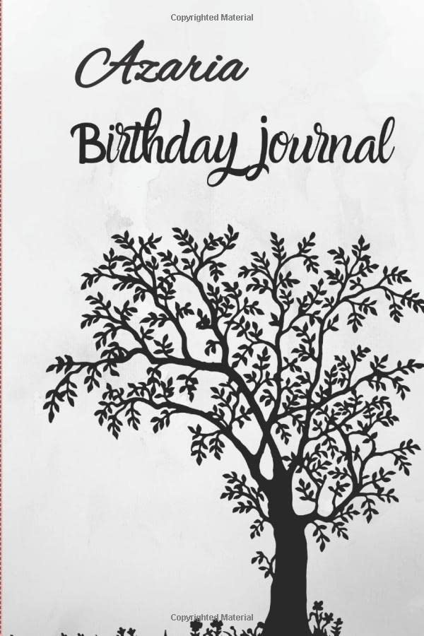Azaria birthday journal