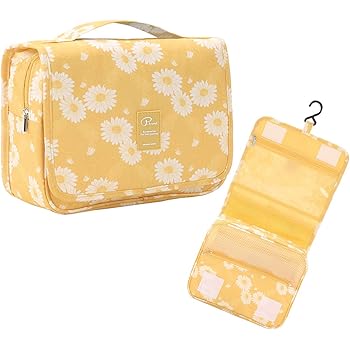 yellow toiletry bag