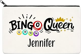 EnvyFone Personalised Bingo Queen Linen Style Case Bag Dabber Carry Pouch Pencil Accessories Gift D2