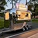 Fully Equipped Fast Food Trailer, Mobile Kitchen Food Truck, Industries Hot Dog Concession Cart, Ideal for Hot Dog Ice Cream Coffee Pizza in Outdoor Public Areas