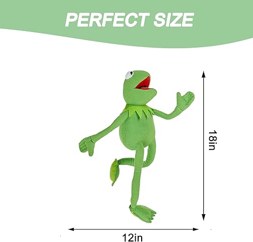 Miniatura 3 de Muñeca de felpa Ker-mit The Frog de 16 pulgadas, figura de felpa suave de Ker-mit Frog
