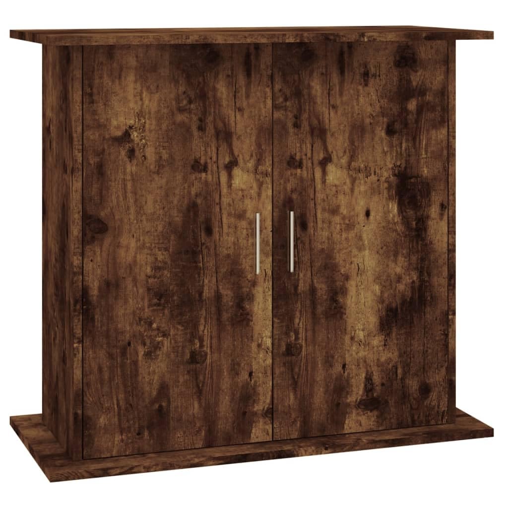 ZEYUAN Aquariumständer Räuchereiche 81x36x73 cm Holzwerkstoff, Aquarium Unterschrank, Aquarium Schrank, Aquariumschrank, Aquarium Tisch, Aquarium Stands 833604