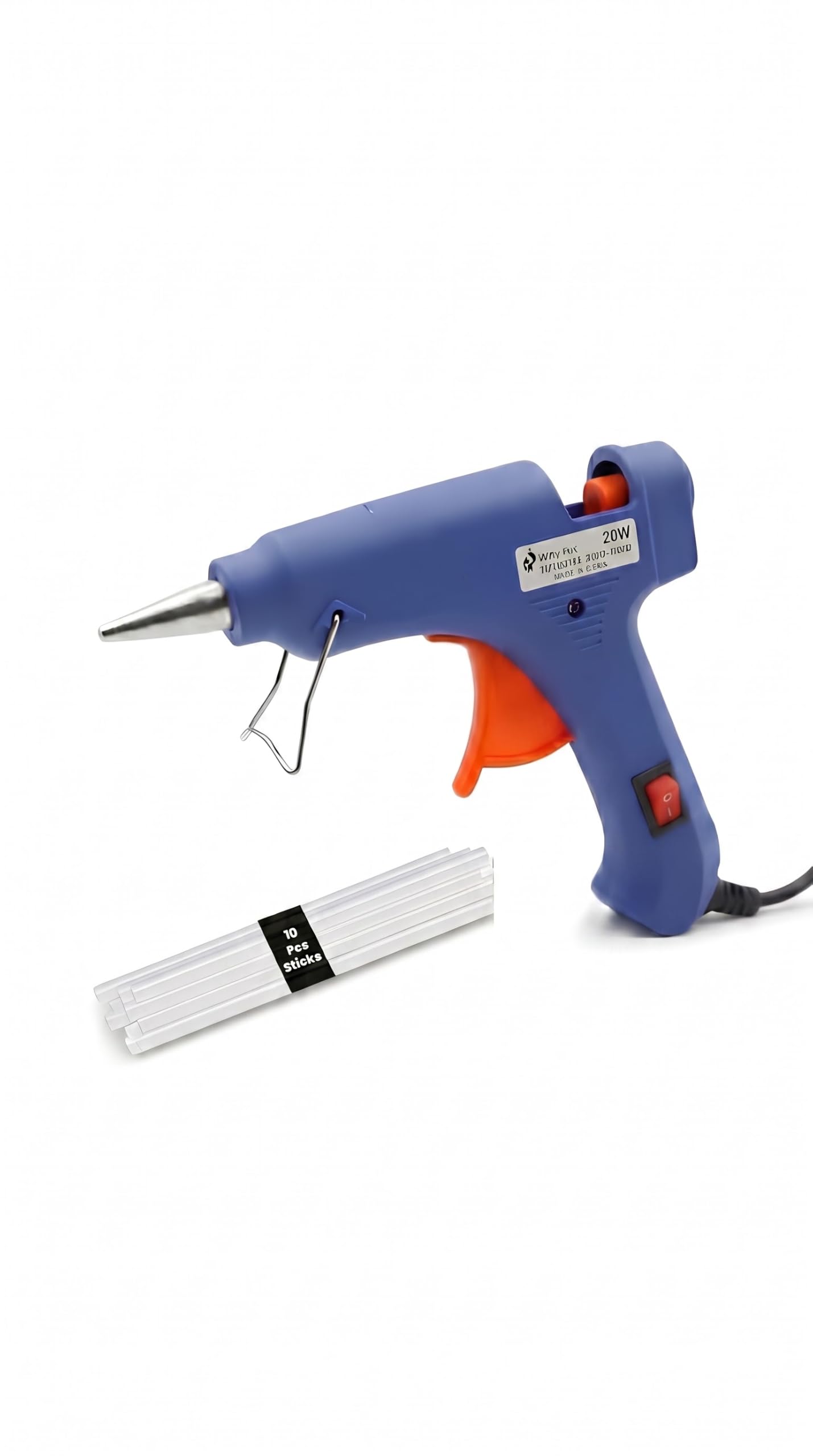 20W Hot Melt Glue Gun with 10 Glue Sticks | Fast Heating Adhesive Gun for DIY Arts & Crafts, School Projects, Home Repair & Decoration | for Paper, Plastic, Fabric & Hobby Use-image-21