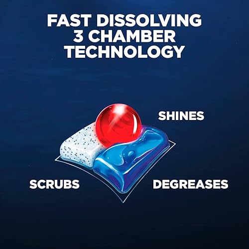 Miniatura 3 de Finish - Quantum con tecnología Activblu - 50 unidades - Detergente para lavavajillas - Powerball - Máxima limpieza y brillo - Tabletas para