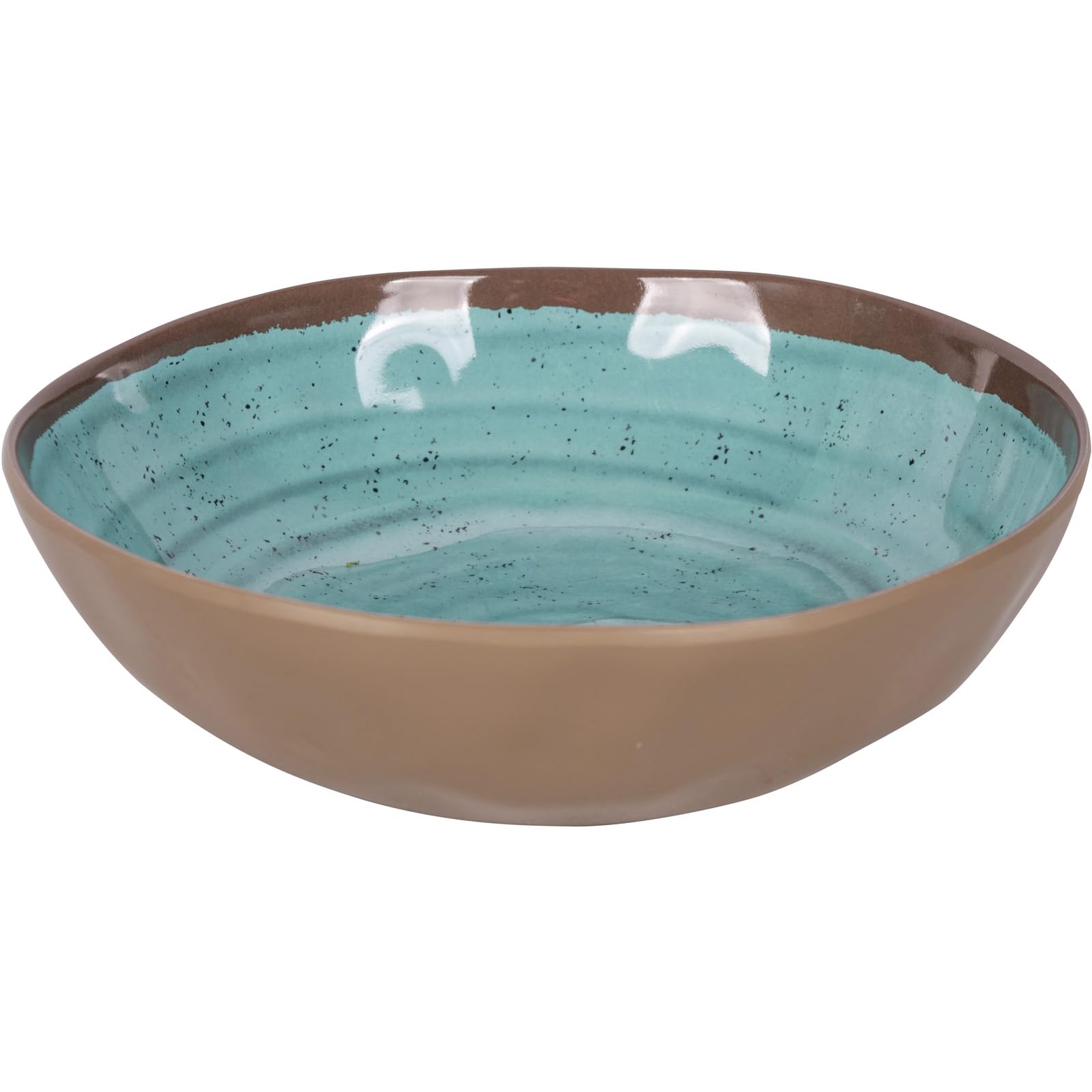 Bo-Camp - Vajilla - 100% melamina - 12 Piezas - Halo - Agua/Terracota