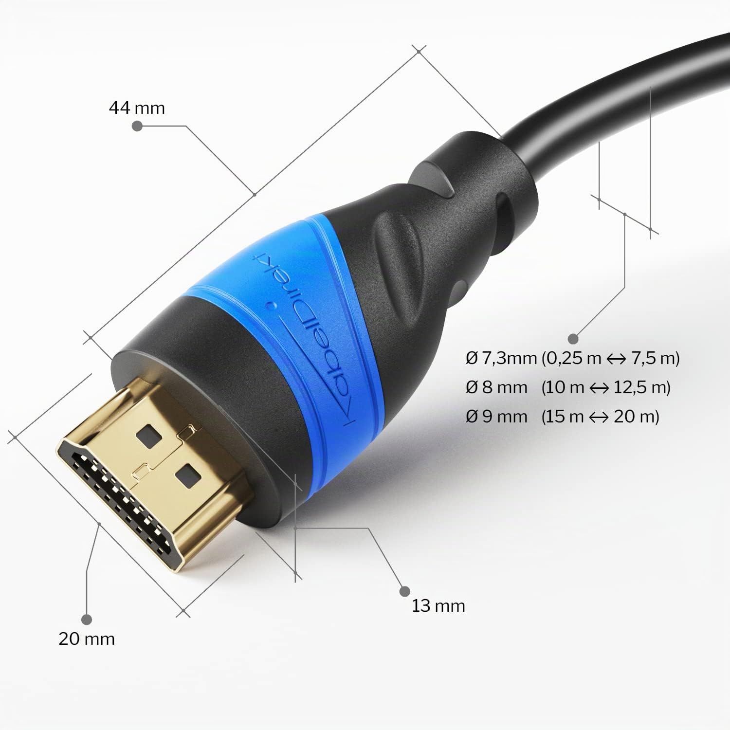 KabelDirekt – Câble d'extension HDMI, blindage spécial A.I.S. – 10m (4K@60Hz pour un Ultra HD époustouflant, extension HDMI pour PS5/Xbox, ARC, Highspeed avec Ethernet)