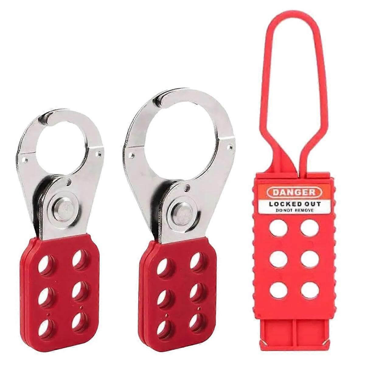 Joyhappst Image Color Lockout Tagout Hasp Set - Lock Out Tag Out Hasp Hasp Padlock Holder Camlock Hasp Safety Lock Out
