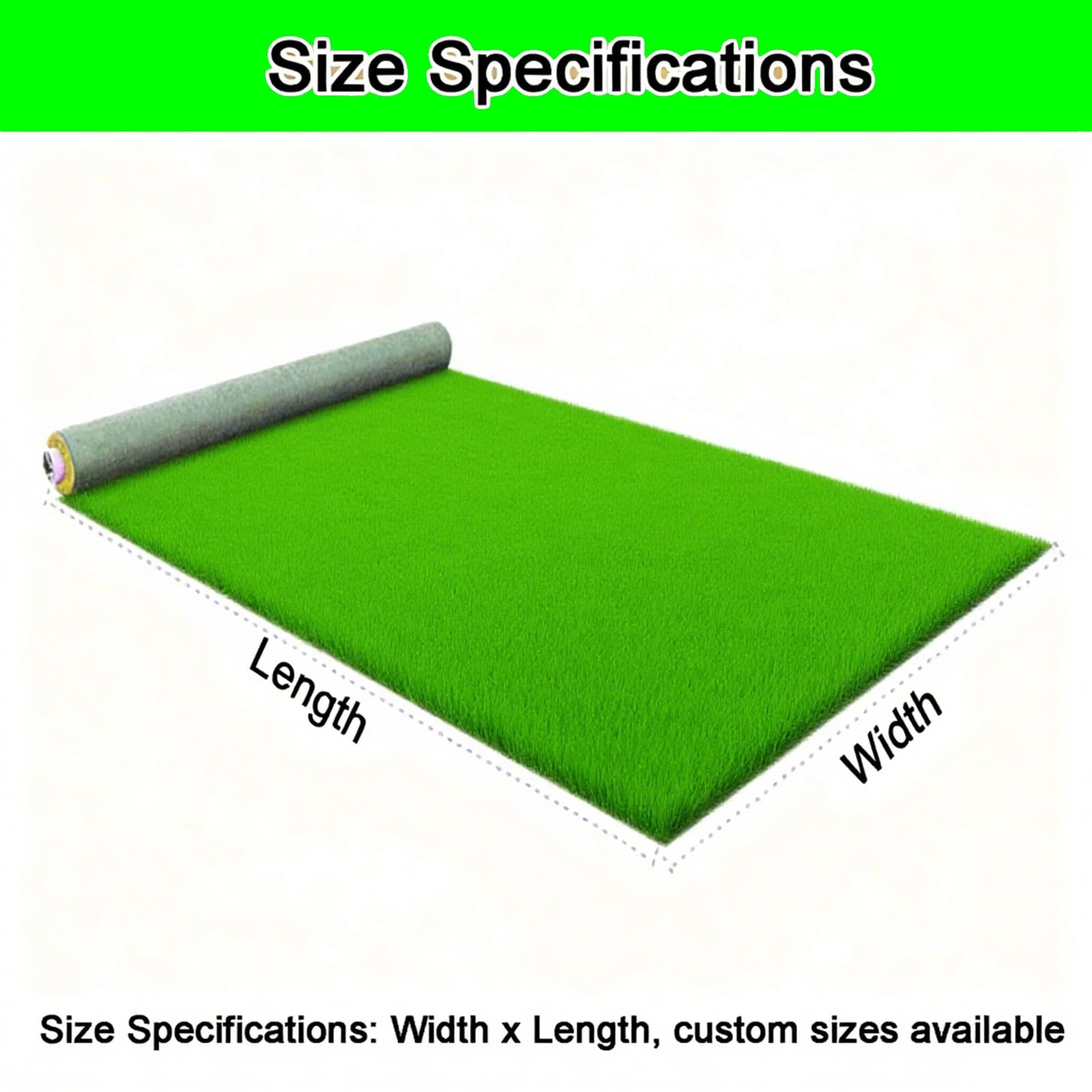 Realistyczny dywan ze sztucznej trawy o wysokości 3 cm do użytku wewnątrz i na zewnątrz – 150 x 100 cm z otworami odpływowymi, łatwa do czyszczenia, syntetyczna mata murawowa