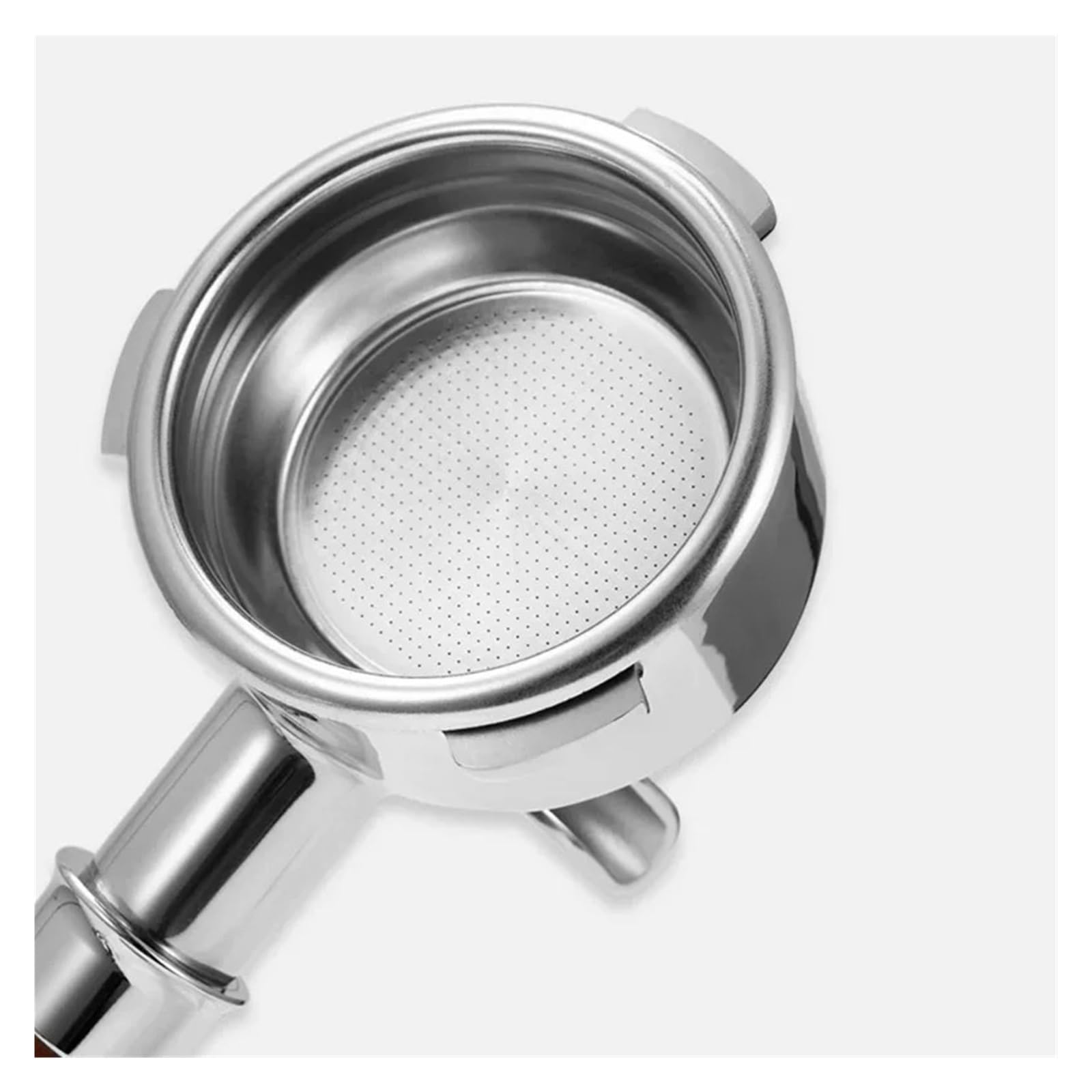 Portafiltro, compatible con Barsetto, mango 58MM 3 Ear | Boquilla simple y doble, acero inoxidable 304, filtro reutilizable de malla fina 20g(58mm-single mouth-A2)