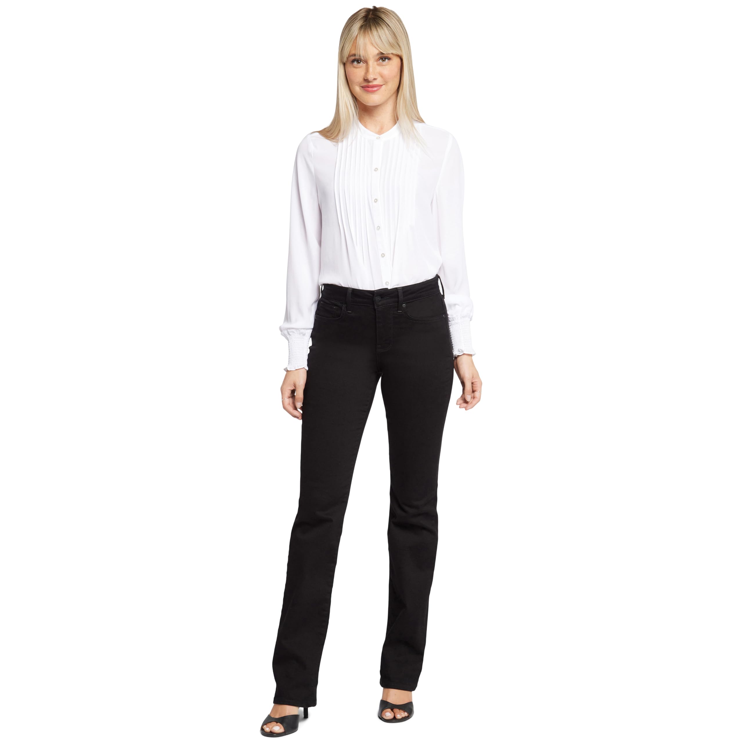 NYDJ womens Marilyn Straight Denim jeans, Black Bdm, 12 US — view 2