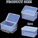 Boîte de stockage de cartes de jeux en plastique, Cas de cartes à jouer clair Haute capacité Jouer carte de stockage Boîtes de cartes en plastique Organisateur utilisé pour le stockage de la carte, 4.3 x 2.95 x 2.2 Poches (NO Cartes) (4)