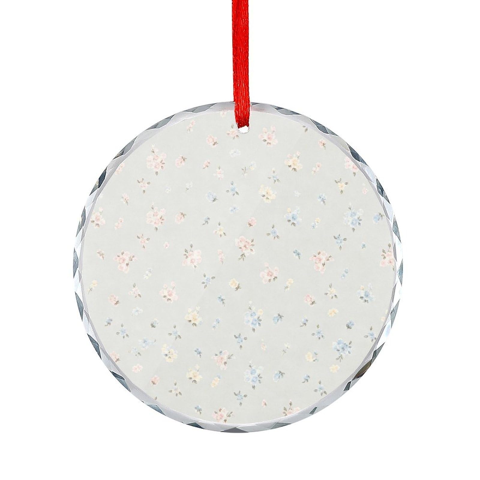 Btcowzrv Style Minimal Gray Floral Round Ornament Hanging Pendant Decor