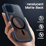 JETech Cover Magnetica Opaca per iPhone 12/12 Pro, Blu Tempesta - 4