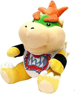 HINANFOH 18 cm bordado Super Mario Bowser Koopa Dragon Boneca Irmãos Bowser JR Brinquedos de pelúcia macios realistas animais de pelúcia