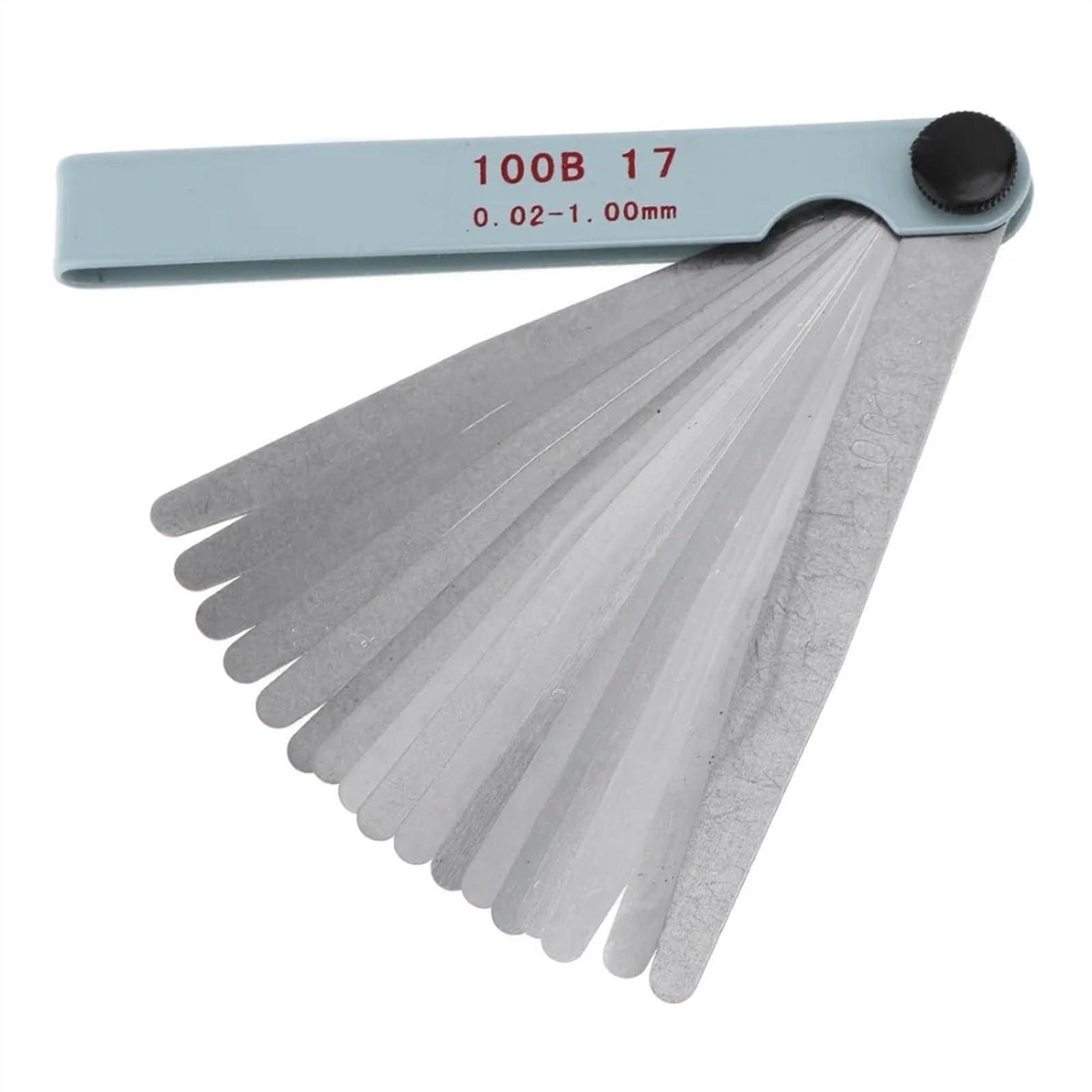 CCERQWZ 17 Blades Feeler Gauge Metric Gap Filler 0.02-1.00mm Gage Measurment Tool for Engine Valve Adjustment