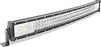 Vista 10 de Willpower Barra de luz de trabajo curvada de triple fila, 22 pulgadas, 270 W, luz de conducción, luz antiniebla, iluminación todoterreno, para SUV