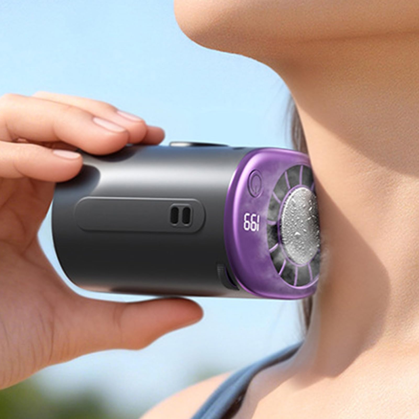 2026 Ventilatore Da Auto Con Clip Per Aria Condizionata Con Display A LED - Rotazione A 360°, Ventilatore Portatile A Clip Regolabile A 199 Velocità Con Raffreddamento Parziale A 16℃, USB Rechargeable