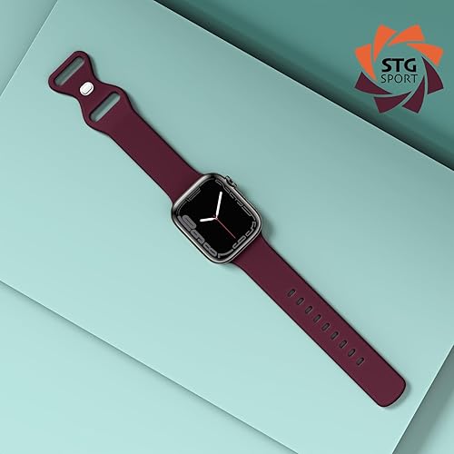 Miniatura 3 de STG Sport Correa de silicona compatible con Apple Watch Band 1.496 in 1.575 in 1.614 in 1.654 in 1.732 in 1.772 in 1.811 in 1.929 in SM ML iWatch