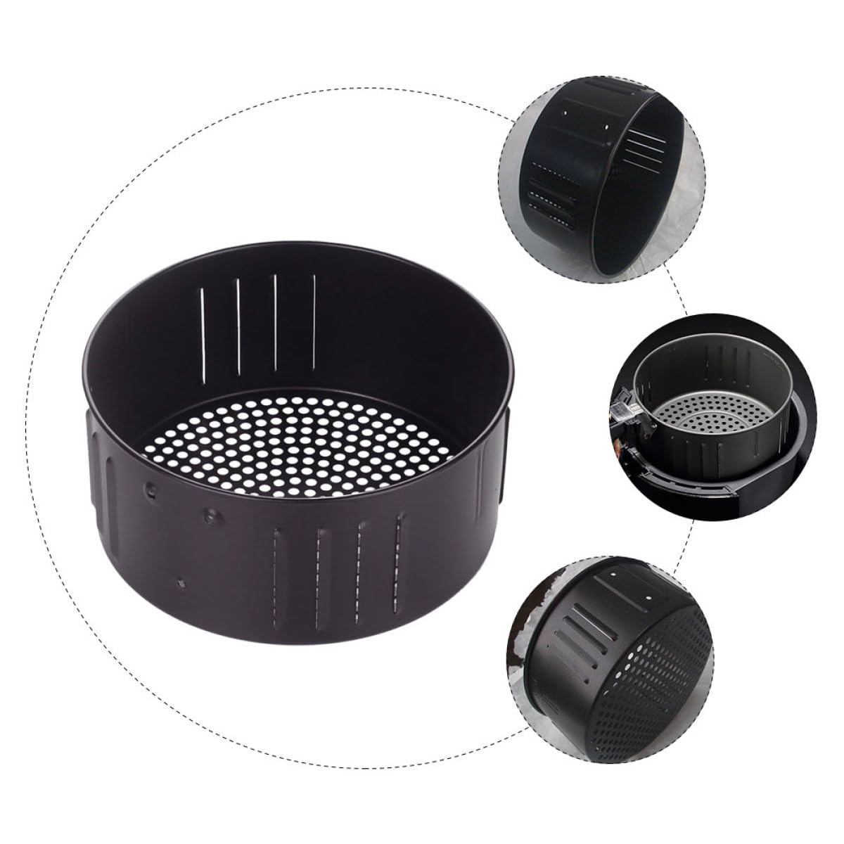 Cestello in Ghisa Nero 3, 5l per Friggitrice ad Aria per Cucina