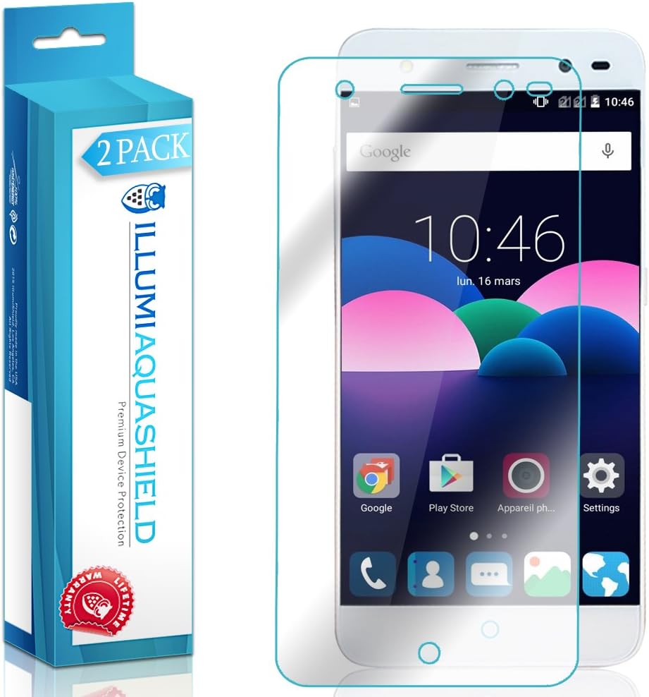 ILLUMI AquaShield Screen Protector Compatible with ZTE Blade V7 Lite (2-Pack) No-Bubble High Definition Clear Flexible TPU Film