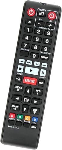 Miniatura 4 de AK59-00166A - Mando a distancia reemplazado para reproductor de discos Blu-ray Samsung BD-FM59 BD-FM59C BD-F5900 BD-F7500 BD-FM59ZA BD-FM59CZA