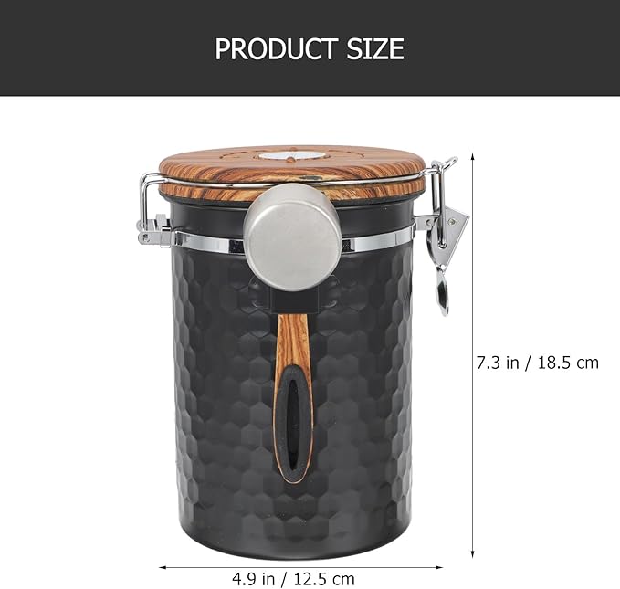 Contenedor de café de acero inoxidable 1.8 l con válvula miniatura 3