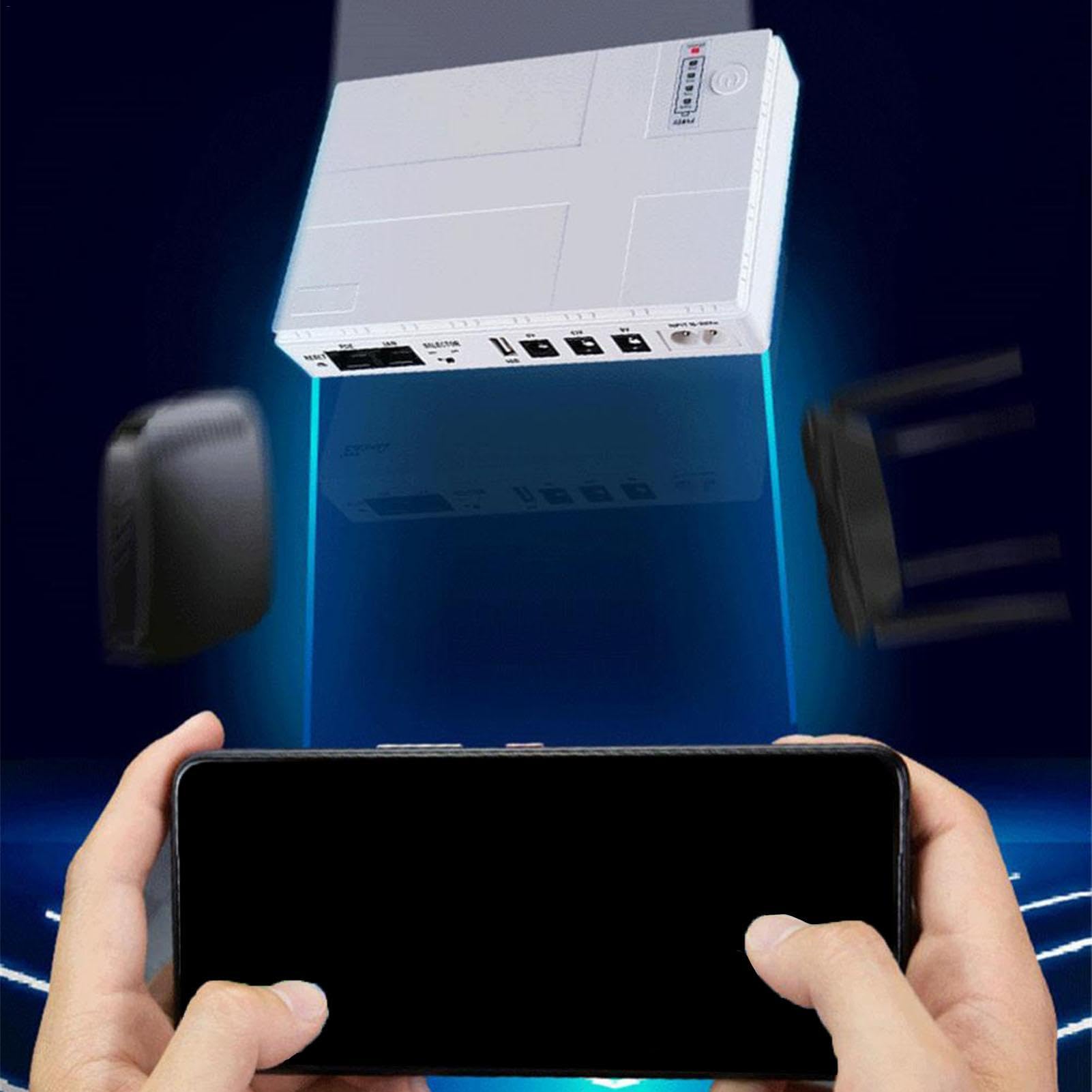 Routeur Alimentation, alimentation modem d'alimentation, batterie de | routeur sans interruption, alimentation modem, sortie haut-parleur, batterie pour lumière LED, caméra de sécurité, batterie d