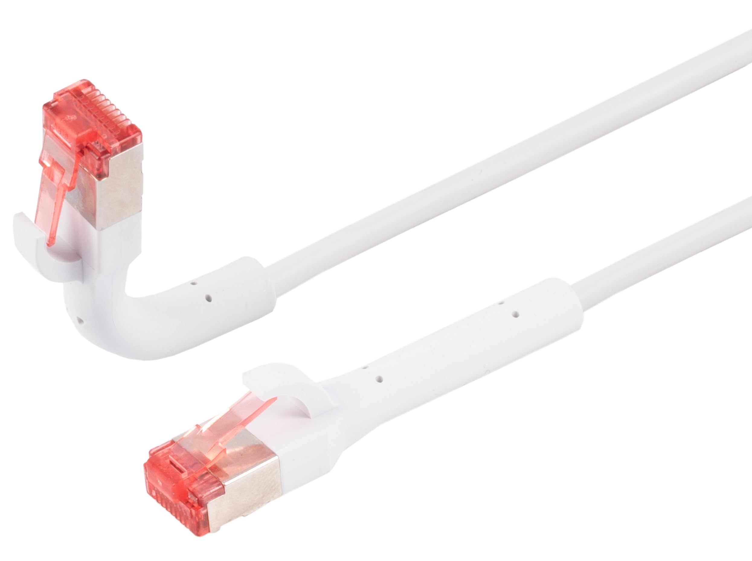 1aTTack.de Cavo di rete da 1,5 m, 5 pezzi Cat.6A, cavo patch flessibile, 90 gradi in tutte le direzioni, connettore RJ45, 10 Gbps, cavo Ethernet altamente flessibile per LAN DSL Server Switch router