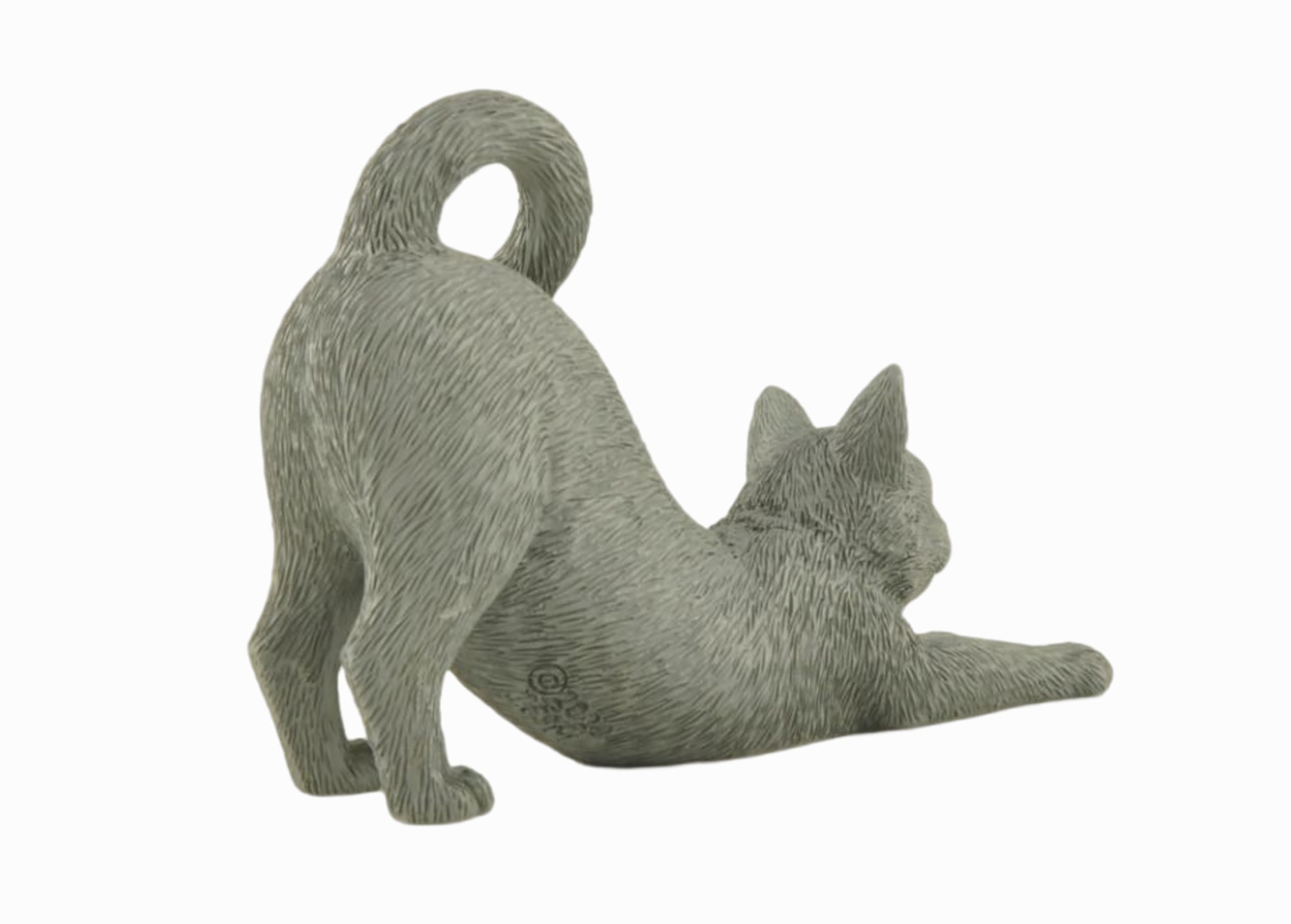 Amazon.co.jp: JFSM INC. 3.75インチ グレー 猫 ストレッチ 手描き