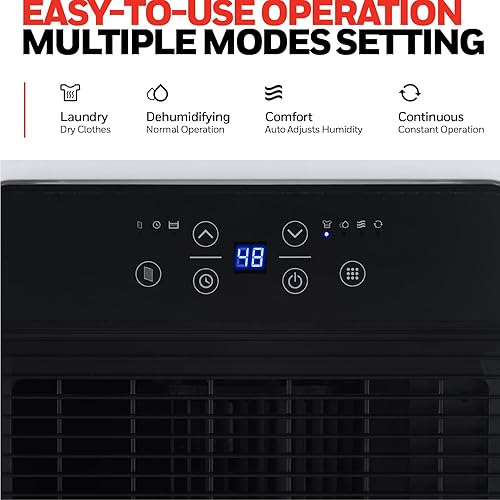 Miniatura 5 de Honeywell Deshumidificador inteligente Energy Star de 3000 pies cuadrados para sótanos domésticos y habitaciones grandes, con WiFi, control de voz