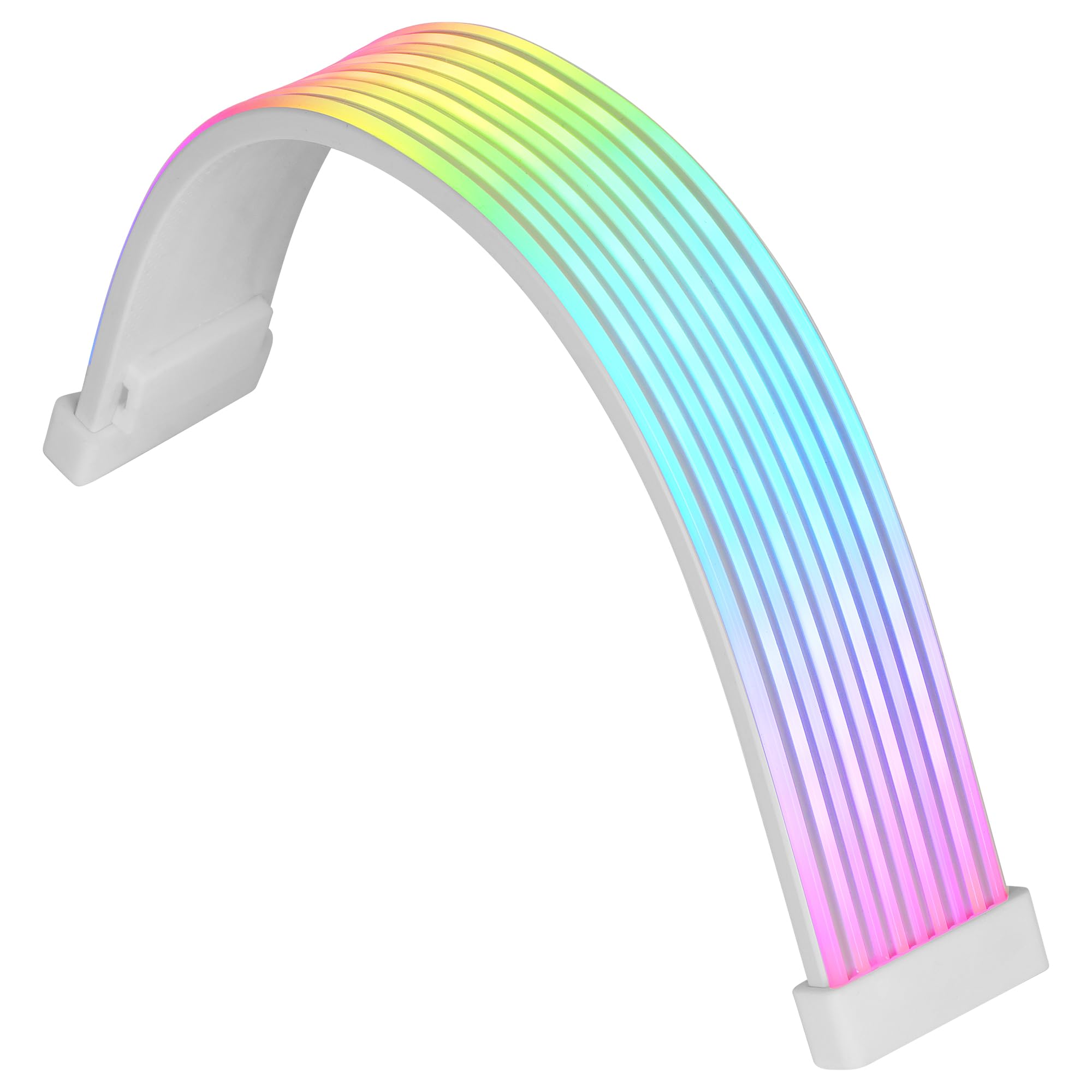 Mars Gaming MCA-16X Câble d'Alimentation ARGB 16PIN PCIe pour Carte Graphique LED Ultra-lumineuses Silicone Flexible