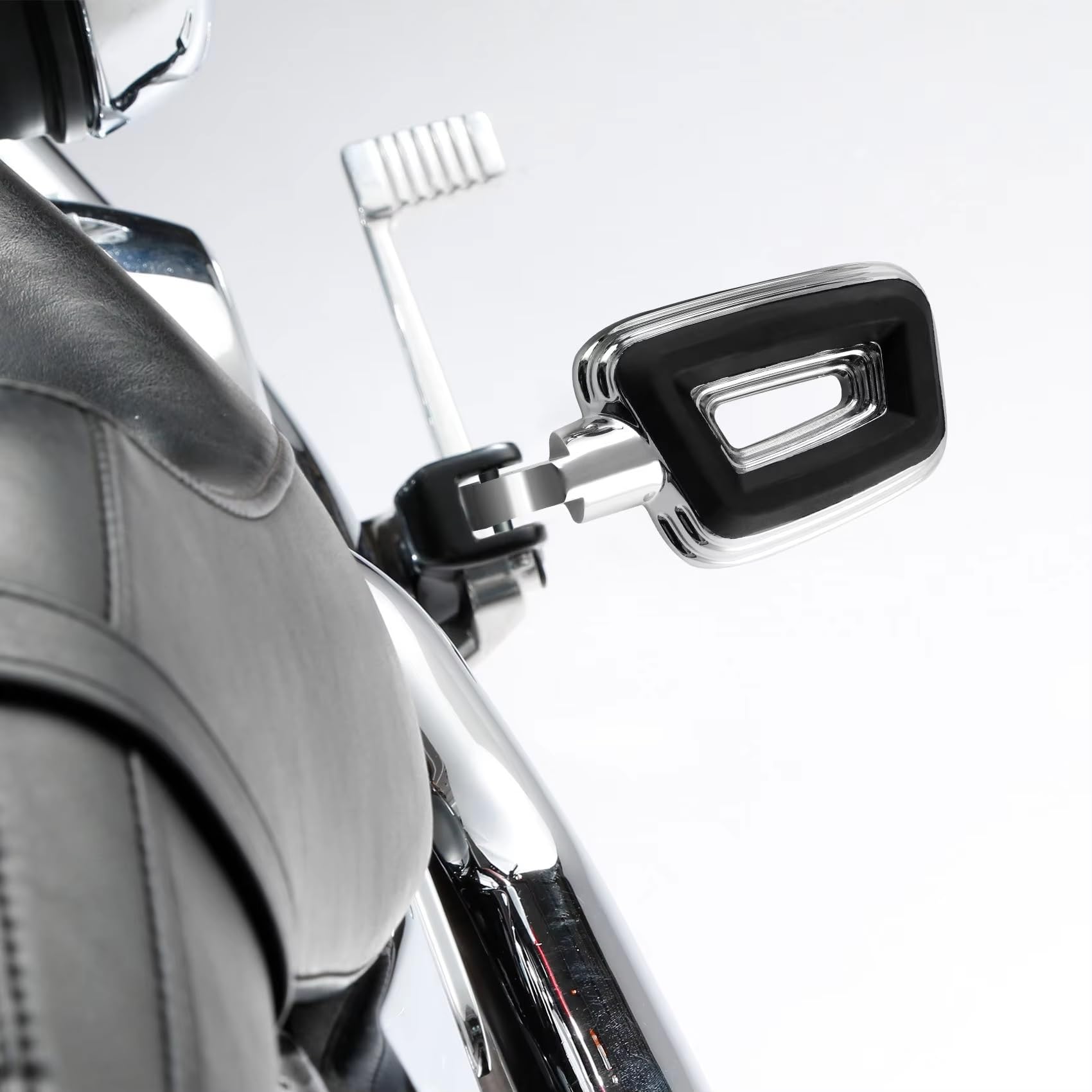 Para Touring Para Softail Para Sportster 1200 Para Dyna Estriberas Motocicleta Reposapiés Clavija Montaje Macho Motorcycles Foot Pegs Footrest(Chrome)