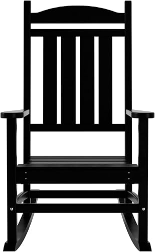 Miniatura 5 de WestinTrends Malibu - Mecedora para exteriores, para todo tipo de clima, de madera de polietileno Adirondack con respaldo alto, soporte de 350