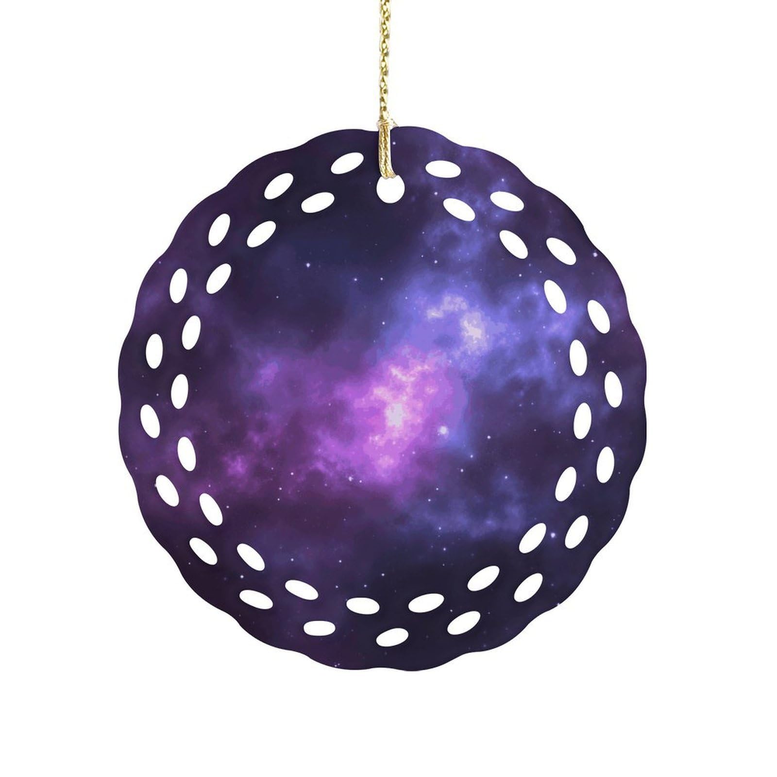 Magic Galaxy Sky Purple Christmas Ornament Holiday Hanging Decoration Xmas Tree Keepsake Personalized Xmas Tree Ornament Round Ceramic Ornaments for Keepsake Gifts Ideas Home Decor