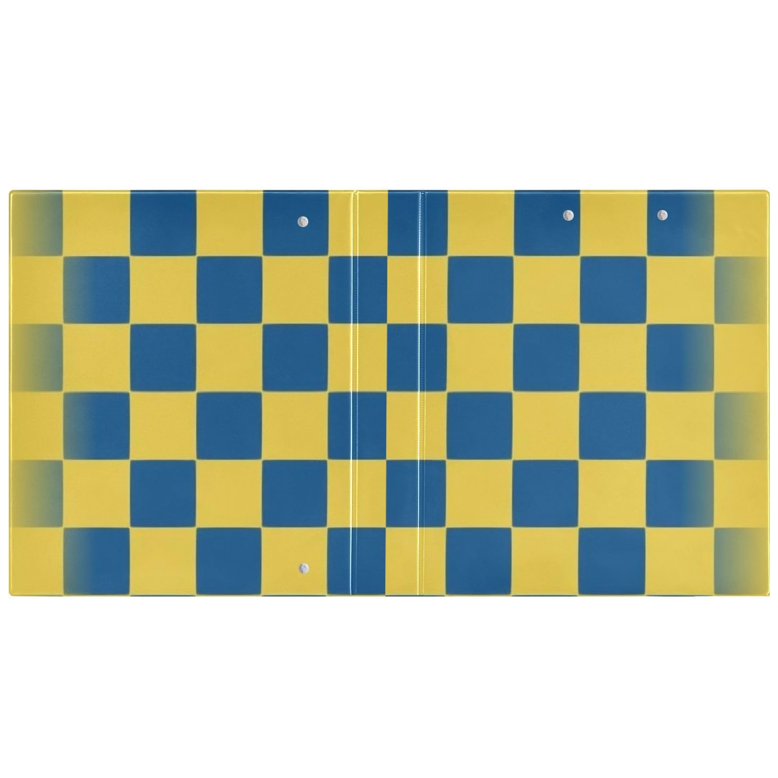 Classeurs 1 pouce et demi damier jaune et bleu