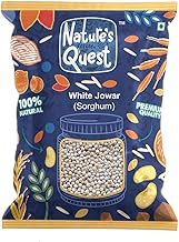 Nature's Quest White Jowar Grains | Sorghum | Jonna | Jowar | cholam - 900 Gms