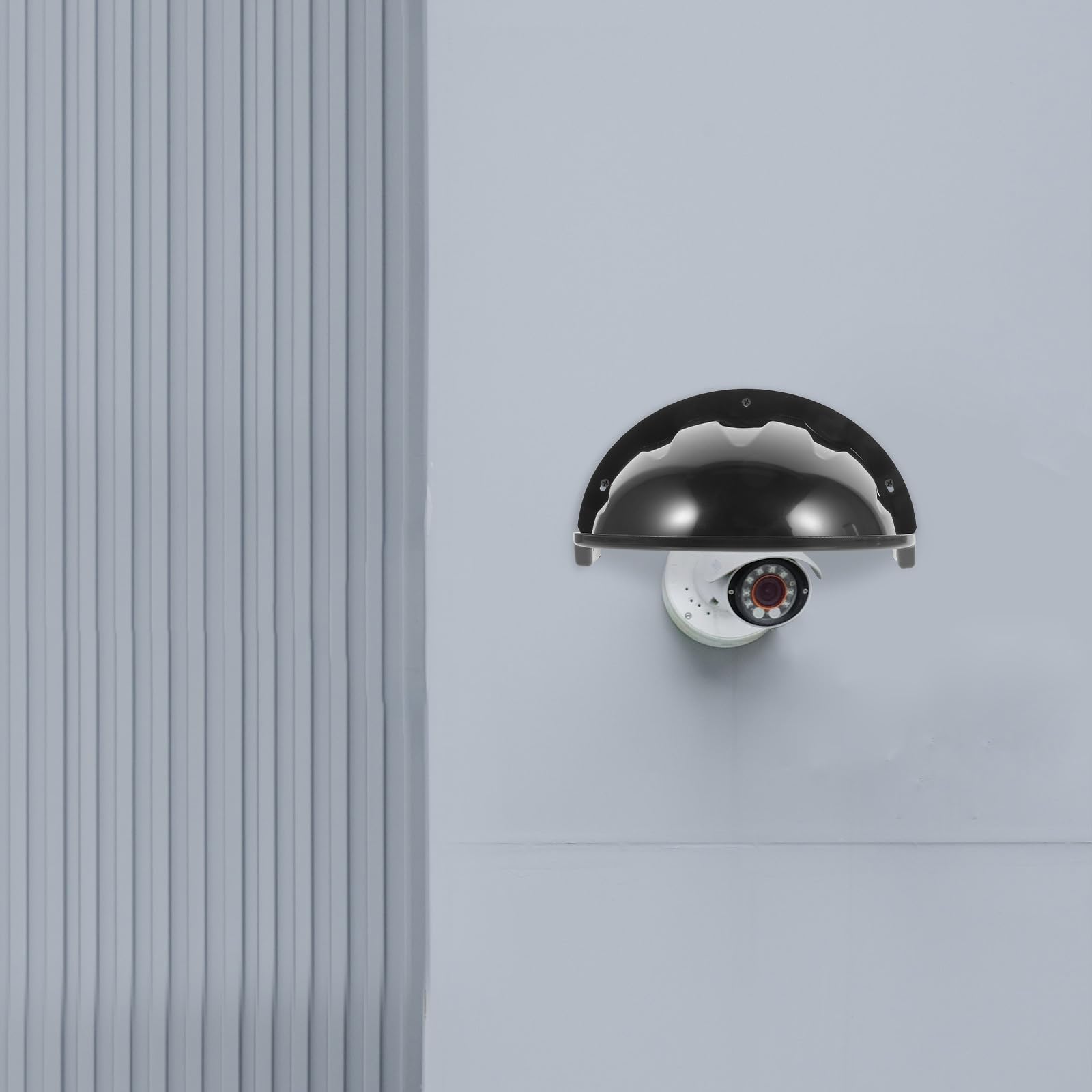 Cache-caméra Résistant à la Déformation de Sécurité Extérieur en ABS Noir, Protection Pluie et Soleil, Résistant la Déformation, Design Simple et Élégant pour Système de Caméra