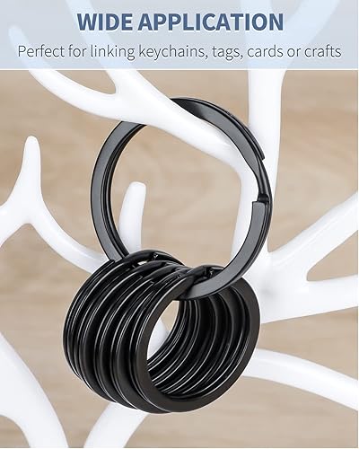 Miniatura 8 de Pawfly Sistema de llaveros planos, llavero dividido para el hogar, llaves de coche, accesorio de organización, 14 piezas