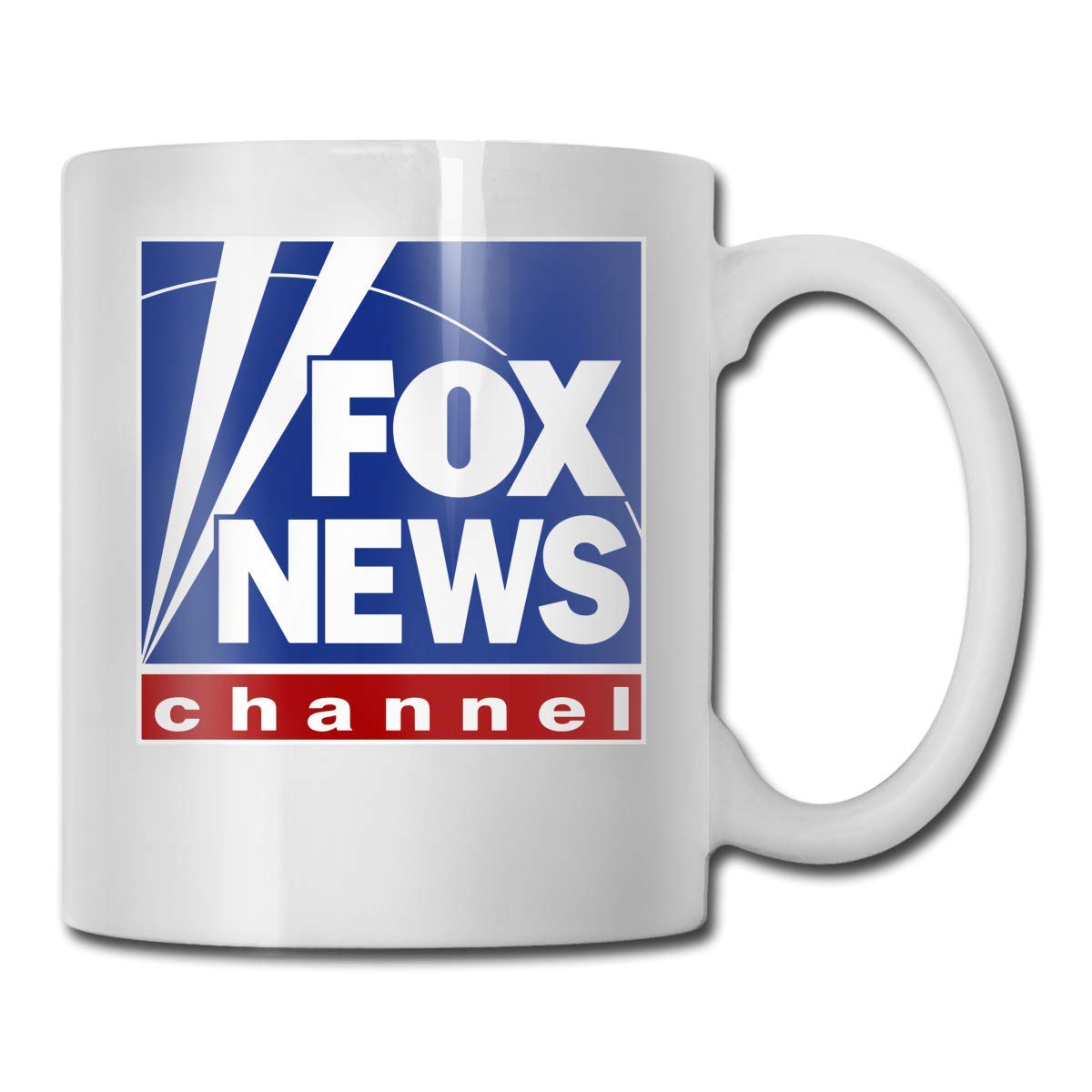 Fox News Channel Logo Cool Coffee Mugs 11oz Unique Ceramic Novelty Gift For Family Motivational Mug For All