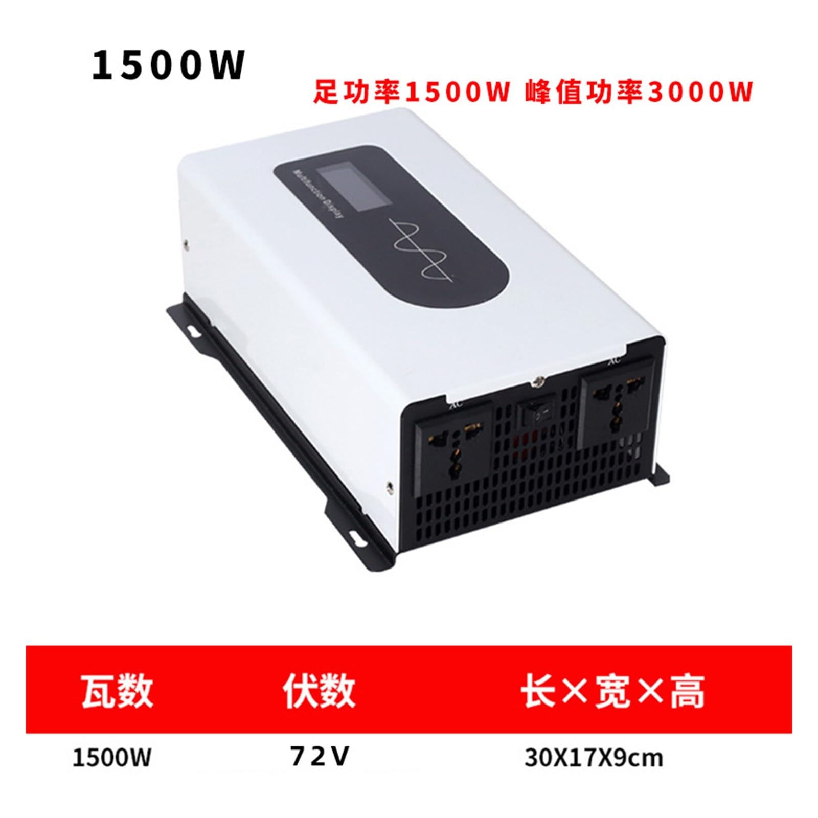 Inversor de Onda sinusoidal de 12 V a 96 V a 220 V, inversor Solar fotovoltaico de Alta Potencia de 800 W a 5000 W(72vfull1500wpeak3000w)