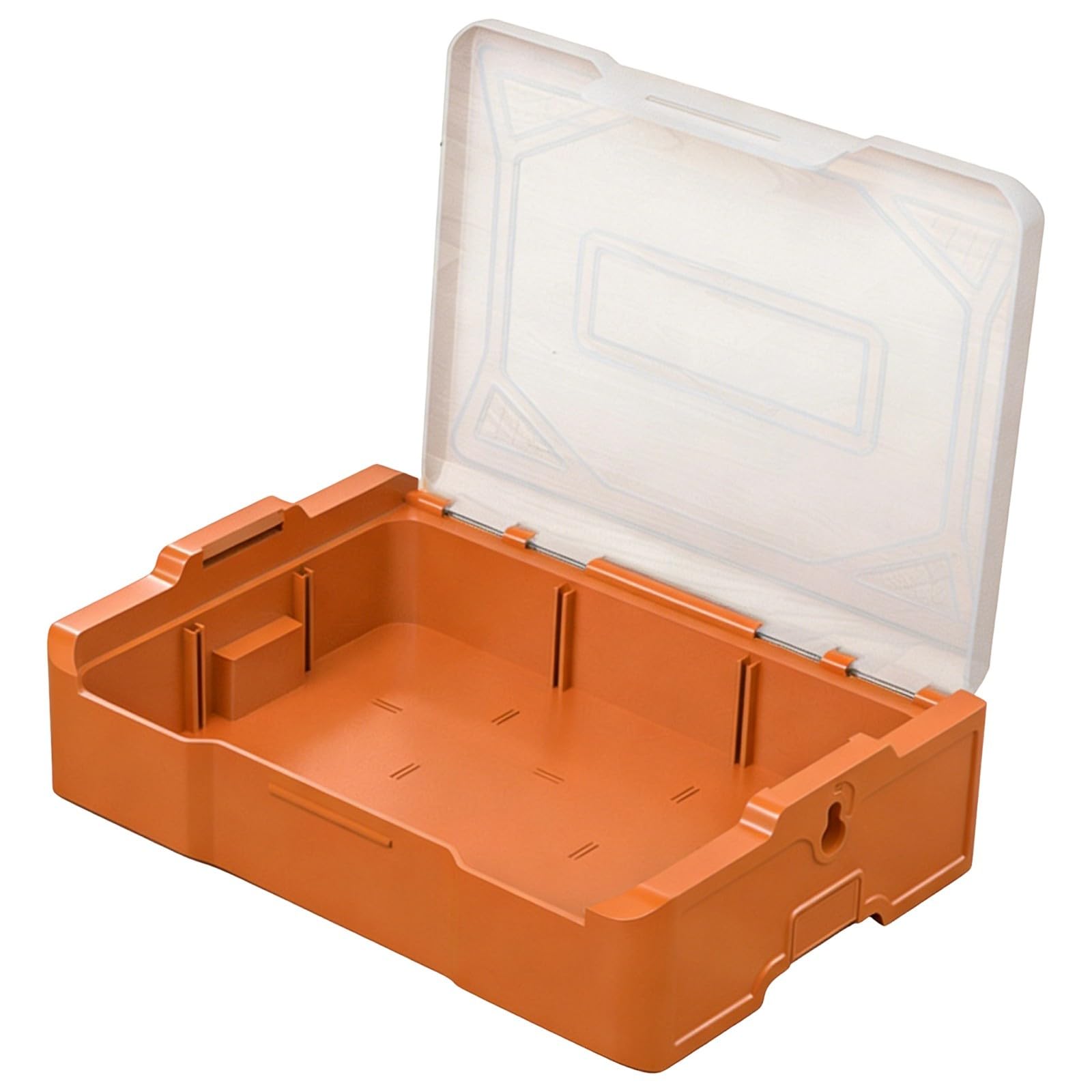 Msioytog Compact Storage Container Up to 3 Layers for Hardware and with Transparent Lid Design Storage Box with Lid