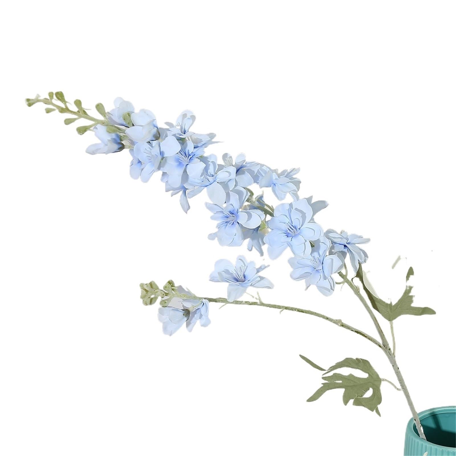 LuoAXINN Artificial Flower Branches 6pcs Blue Delphinium Artificial Flowers Long Stem Larkspur For Wedding Centerpieces Floral Arrangements Home Vase Decor(Color7)
