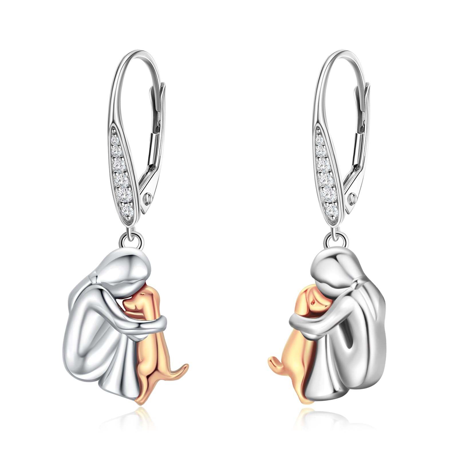 925 Sterling Silver Dog Earrings Cute Animal Puppy Stud Earrings Dog Jewelry Gifts for Women Girls Pet Lover Hypoallergenic Earrings for Sensitive Ears