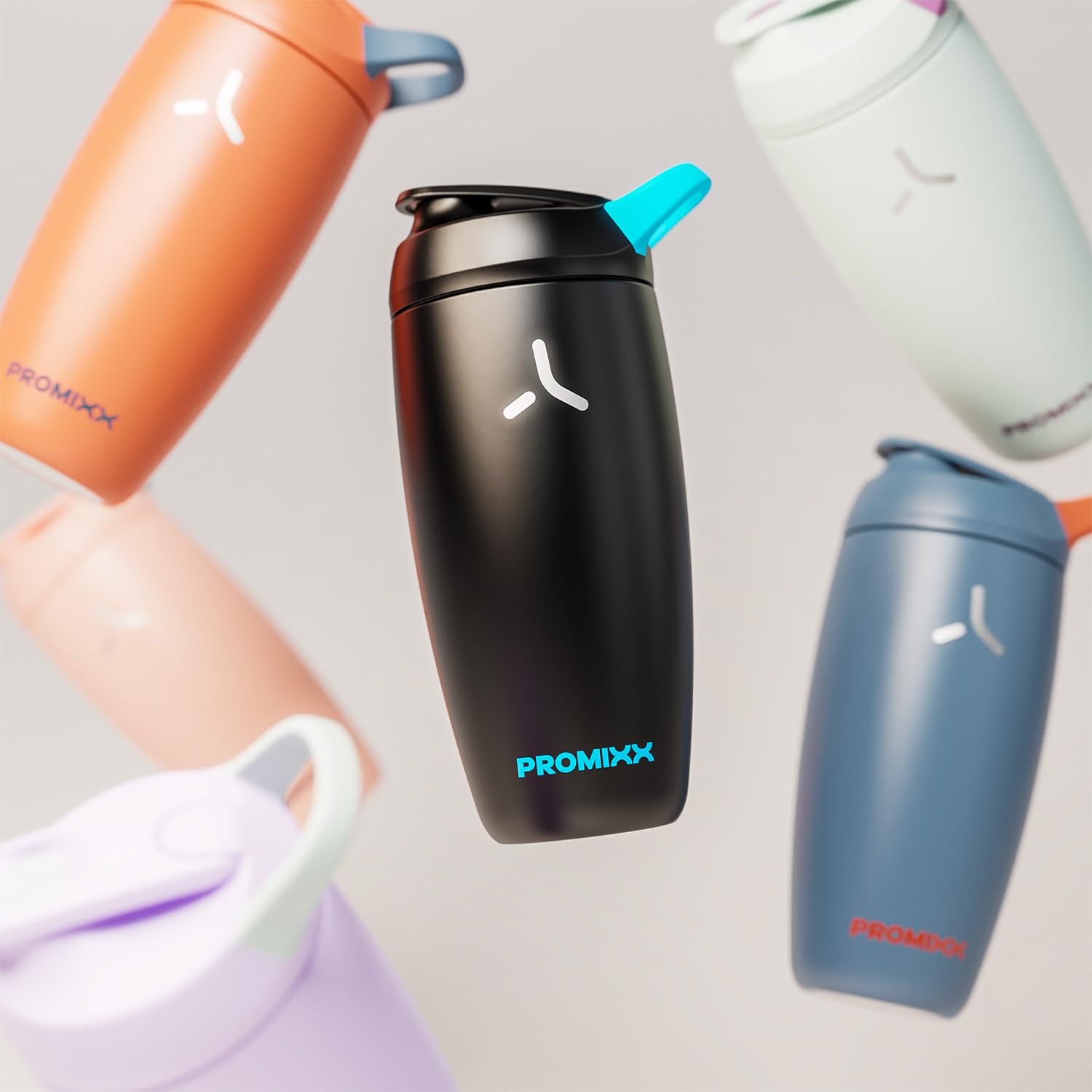 Promixx Pursuit Shaker Isolato – 550ml Acciaio Inossidabile Doppia Parete Miscelatore Proteine con Snap-Fit per Frullati Ghiacciati – Ermetico per Fitness – Arancione Bruciato