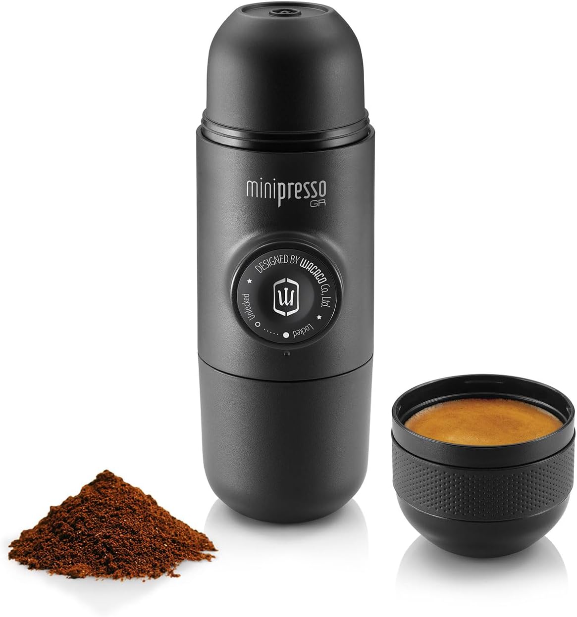 WACACO Camping Coffee Machine Portable Compatible Ground Coffee Small Travel Coffee Machine Manual Operated by Piston Action