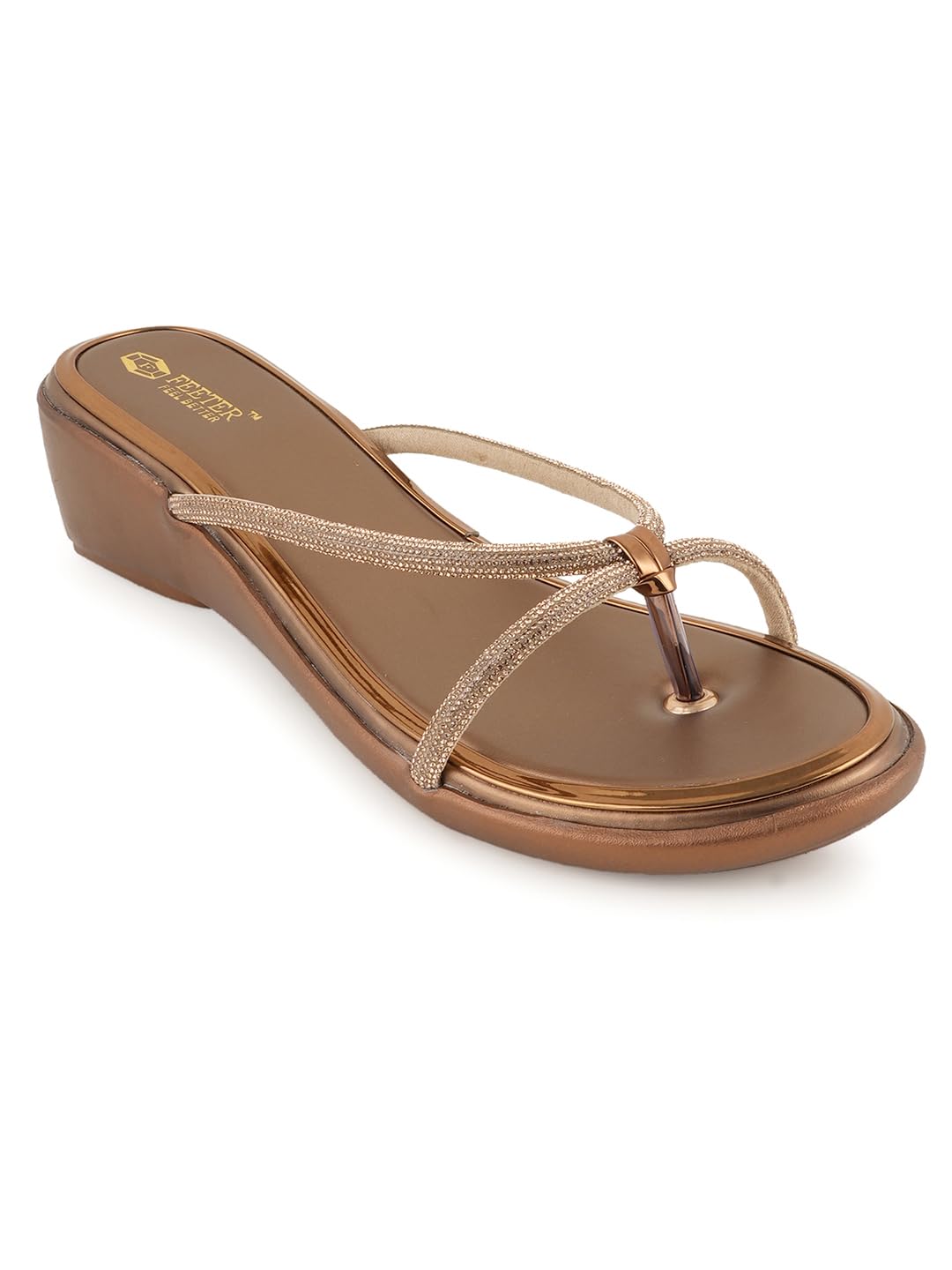 RAI SAHAB Women Solid Comfortable Sole Heel Sandals For Womens(2241COPPER2-4) (B0CY8LFK23) Amazon Price History, Amazon Price Tracker