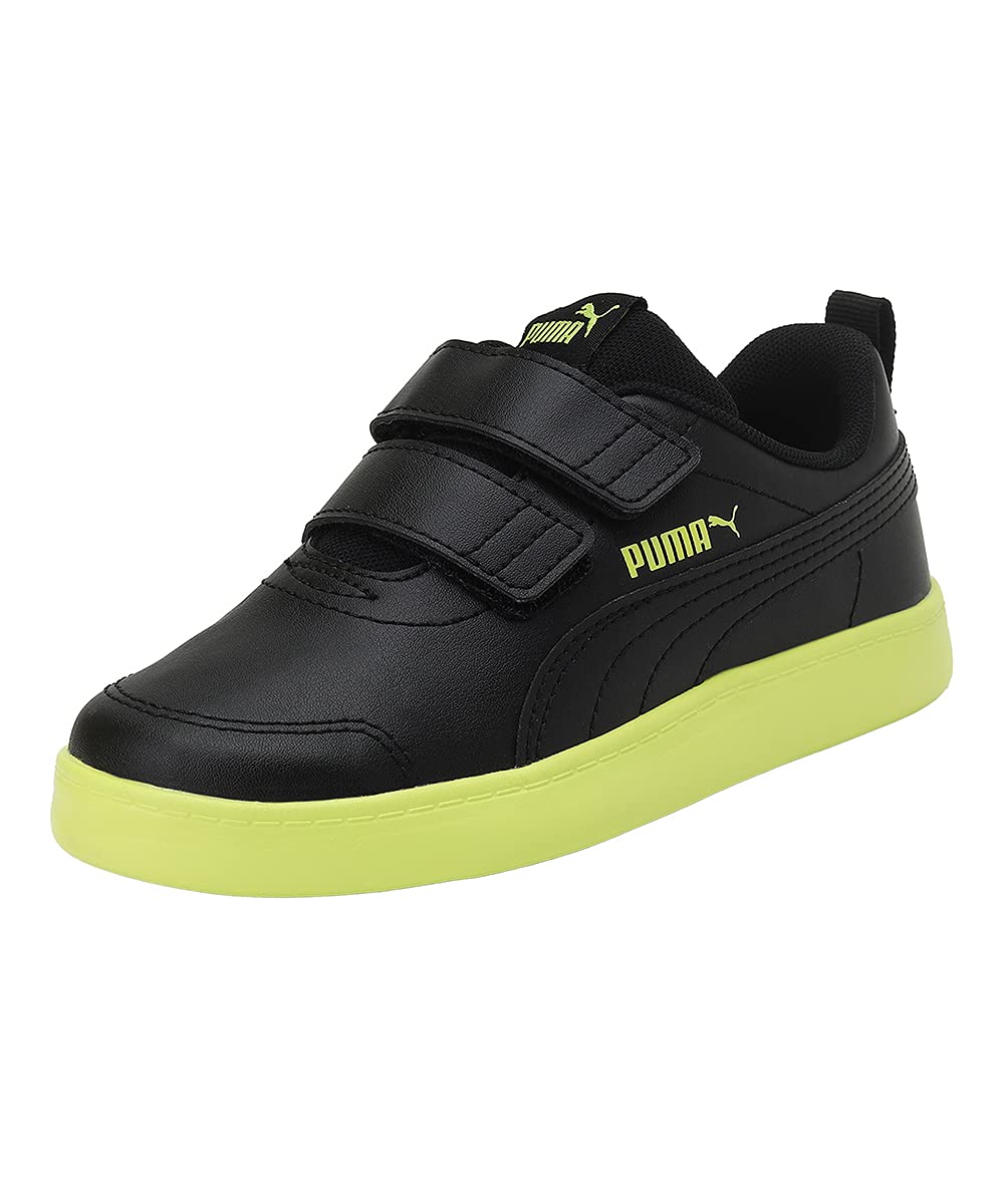 Puma Boy's Unisex Kids COURTFLEX V3 V INF Sneaker, Black Black-CAST Iron, 7 UK Child