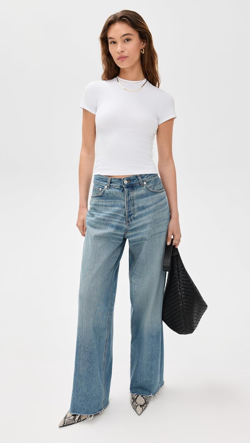 Good American Women's Baby T-Shirt, White001, L - Image 5